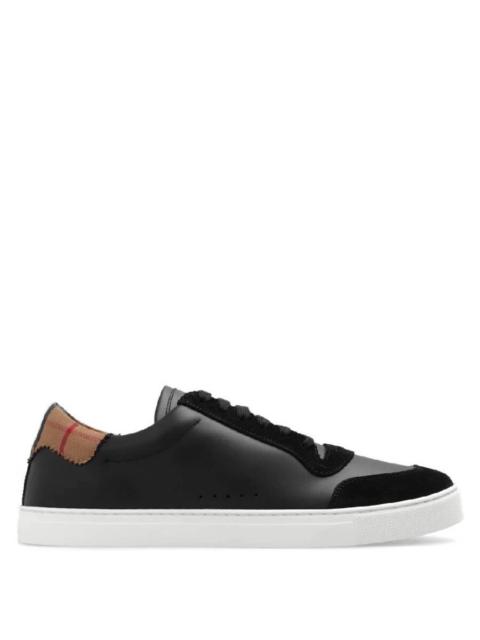 Burberry Burberry Vintage Check Panelled Leather Sneakers