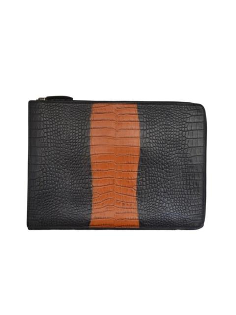 Dries Van Noten Croc Print Leather Folio iPad Case
