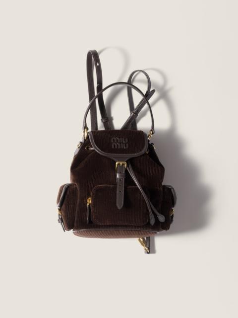 Miu Miu Corduroy backpack