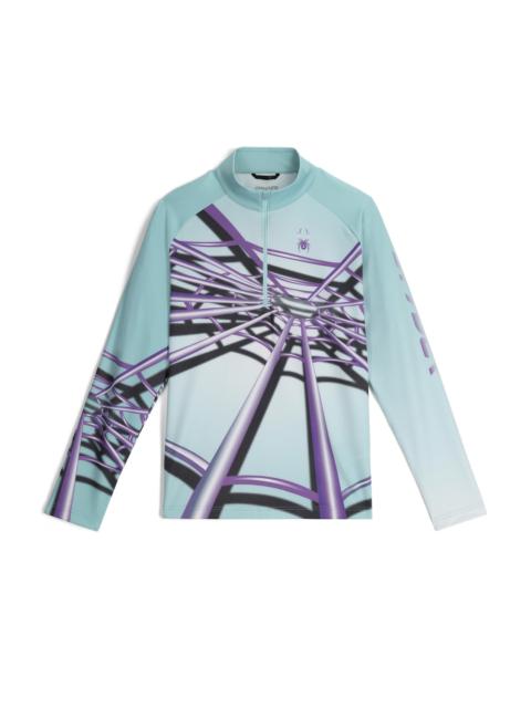 SPYDER Mens Legacy Half Zip T-Neck - Glacier Blue