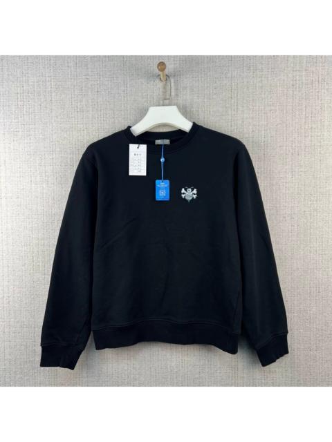 Dior DIOR Solid-Color Bee-Embroidered Pullover Sweatshirt