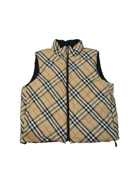 Burberry Burberry Reversible Check Puffer Gilet Beige