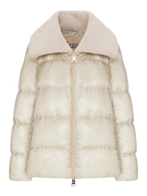 Herno Herno Women Shiny Down Jacket With Fur Collar