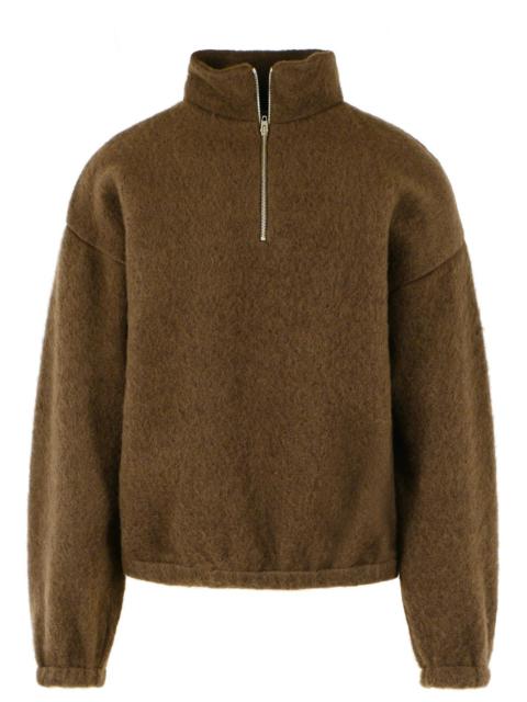Jil Sander Jil Sander Wool Fleece Sweatshirt Brown Men
