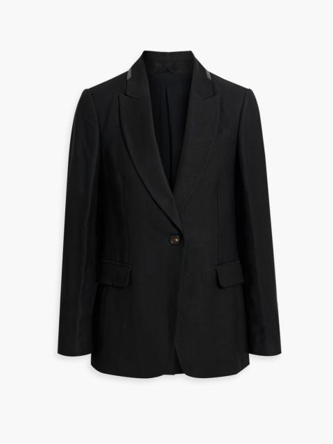 Brunello Cucinelli Bead-embellished twill blazer