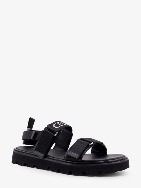 CELINE Celine Jacquard Canvas Sandals Black Men