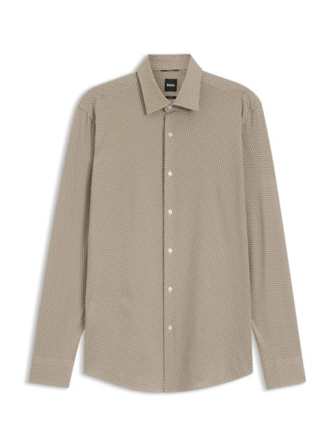 BOSS SLIM-FIT SHIRT IN ITALIAN-MADE PERFORMANCE-STRETCH FABRIC