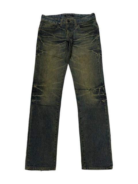 Hysteric Glamour ROOT THREE STYLE DISTRESSED PUNK STYLE DENIM PANTS JEANS
