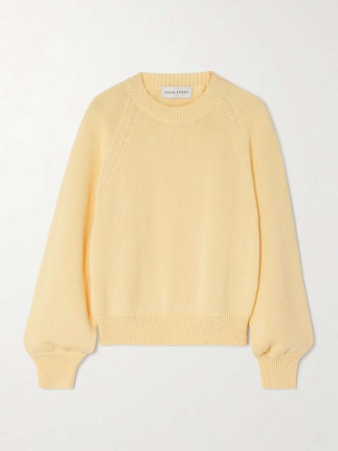 Lara cotton sweater Pastel yellow