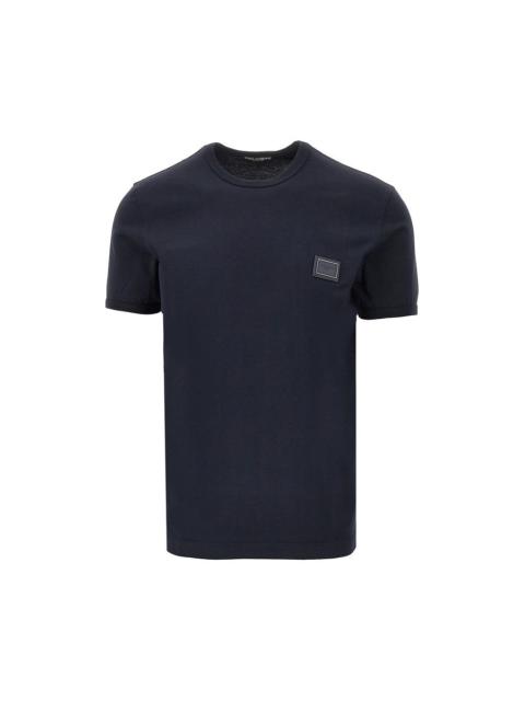 Dolce & Gabbana Dolce&Gabbana Logo Plate T-shirt Blue Men
