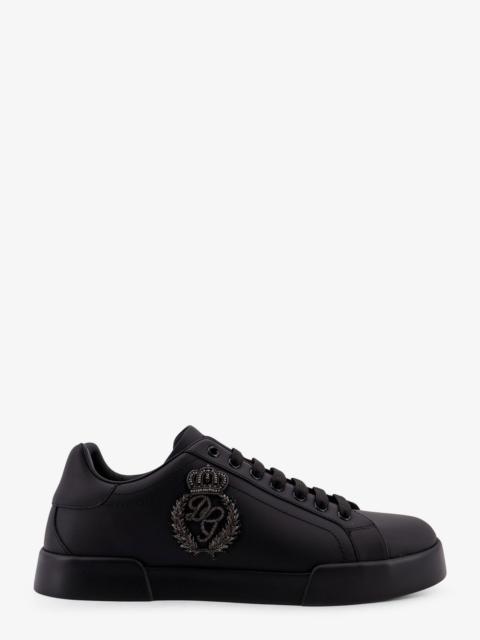 Dolce & Gabbana Dolce & Gabbana Men Leather Sneakers With Embossed Side Logo
