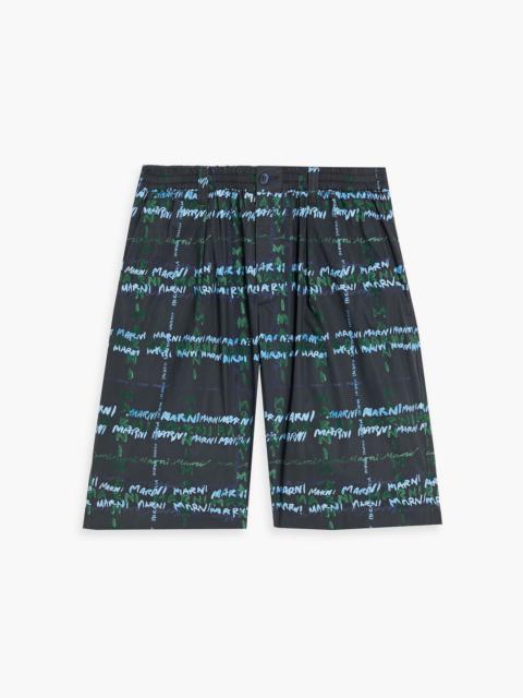 Marni Logo-print cotton shorts