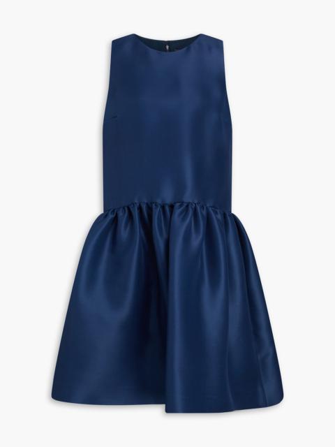 Oscar de la Renta Gathered duchesse silk-satin dress