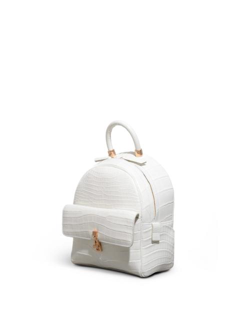 GABRIELA HEARST Mini Billie Backpack in Ivory Crocodile Leather