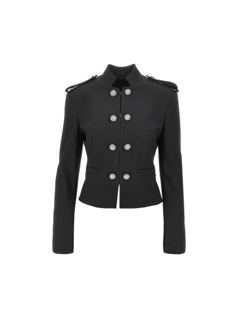 PINKO Pinko Jewelled Epaulettes Black Jacket Women