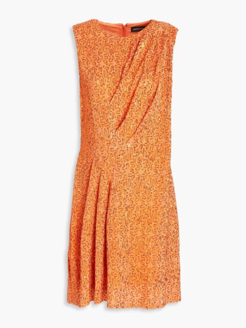 STINE GOYA Louiza sequined metallic knitted mini dress