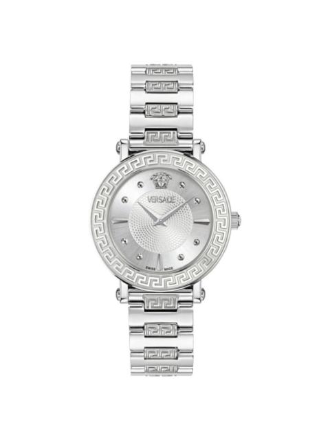 VERSACE Open Box - Versace Greca Sphere Quartz Silver Dial Ladies Watch Box Set VE9C00324