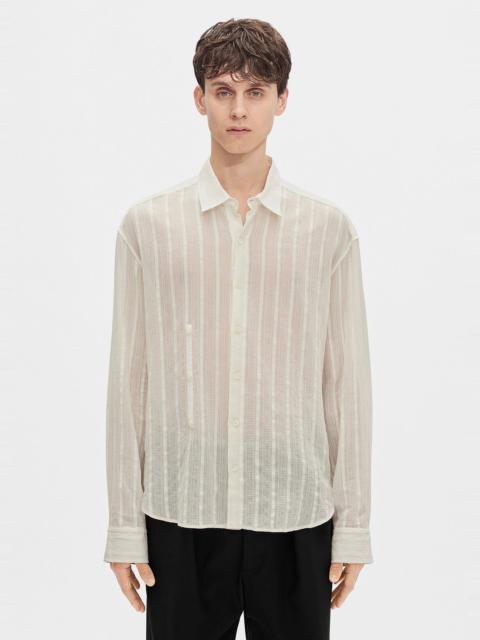 Ann Demeulemeester Isak Twisted Light Dobby Stripe Shirt