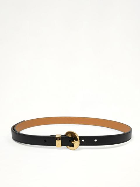 Loewe Pebble 2cm Belt in Black/Gold
