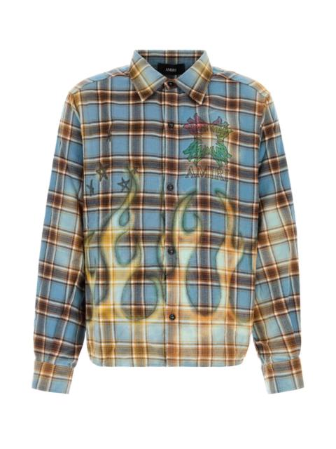 AMIRI Amiri Men Embroidered Flannel Shirt