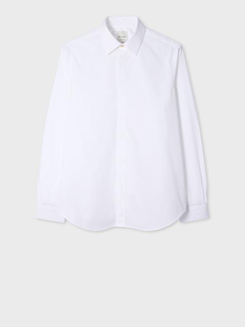 Paul Smith Slim-Fit White Cotton-Poplin Fly-Front Shirt