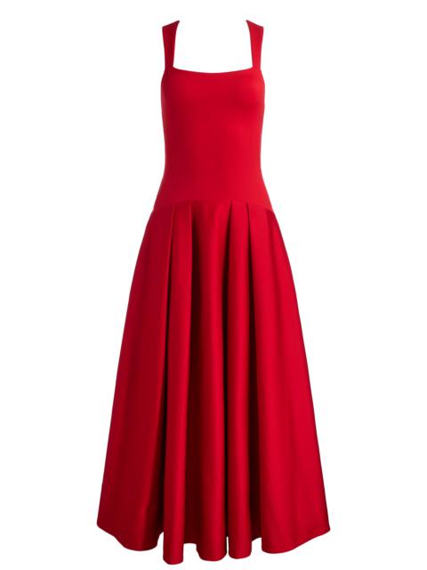 Alice + Olivia ADLEY DROP WAIST MIDI DRESS