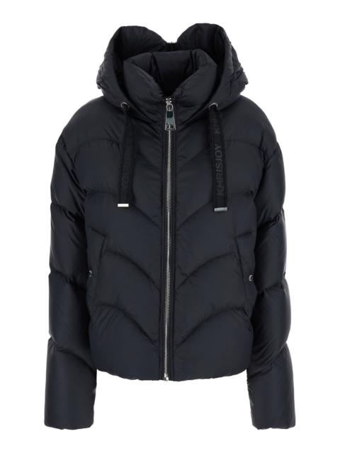 Khrisjoy Women 'Hug' Black Quilted Down Jacket With Hood In Tech Fabric Woman