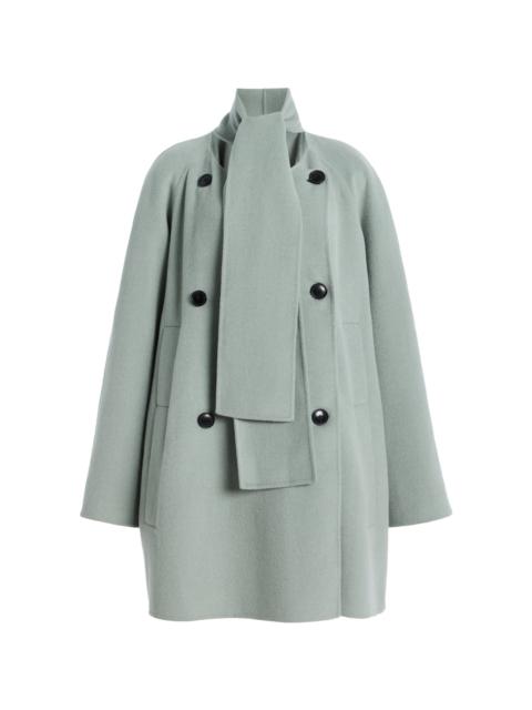 Proenza Schouler Brisa Double-Faced Wool Scarf Coat blue
