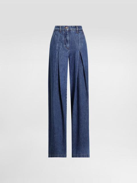 デニム・ジーパン THE ROW EGLITTA DENIM JEANS Eglitta コットン製 ジーンズ ブルー – The Row