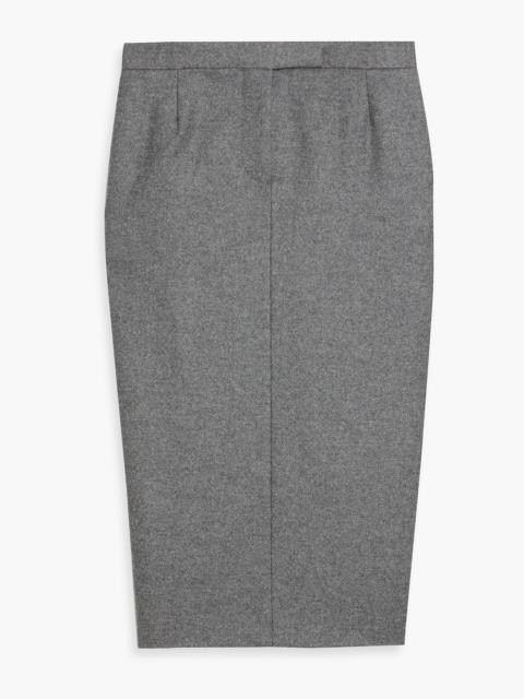 Thom Browne Wool-felt midi pencil skirt