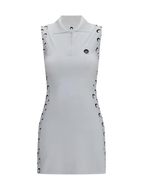 Marine Serre Marine Serre Women Moon Print Mini Polo Dress