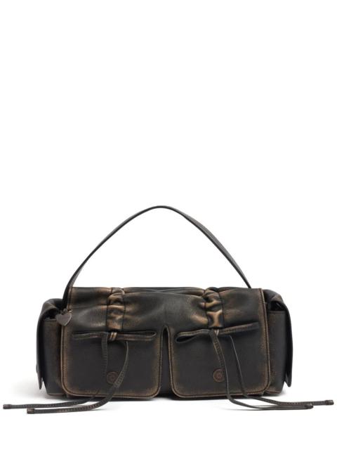 Acne Studios ACNE STUDIOS Multipocket Brown Leather Shoulder Bag New