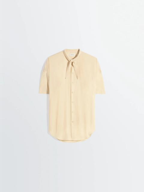 Lemaire SHORT SLEEVE SHIRT WITH FOULARD IN WASHED COTTON MUSLIN