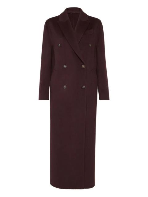 Brunello Cucinelli Brunello Cucinelli Women Hand-Crafted Coat In Cashmere Double Beaver Cloth With Monili