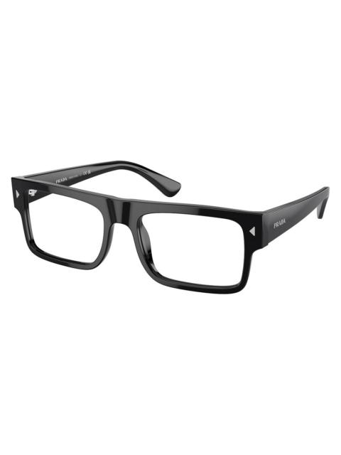 Prada Prada Demo Rectangular Men's Eyeglasses PR A01V 16K1O1 55