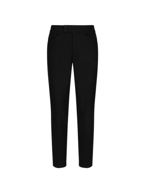 slim-fit tailored trousers