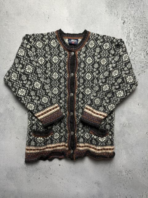 Other Designers Vintage Skjaeveland Made In Norway Crazy Warm Cardigan y2k