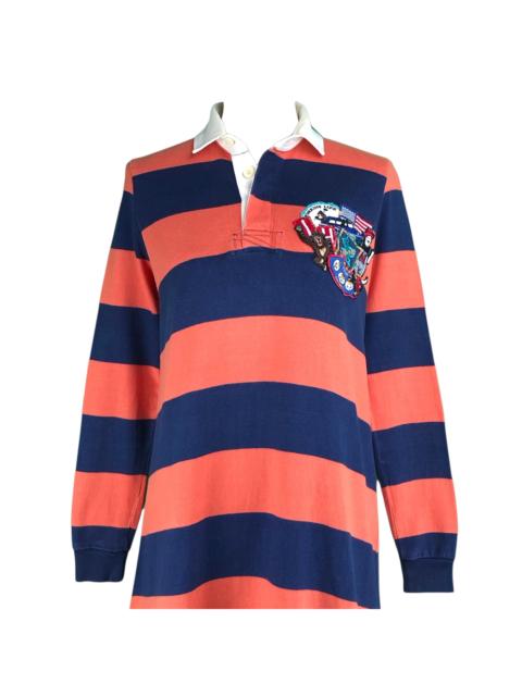ISSEY MIYAKE Issey Miyake Ne-net Blue Orange Striped Long Polo Shirt Women M Japan