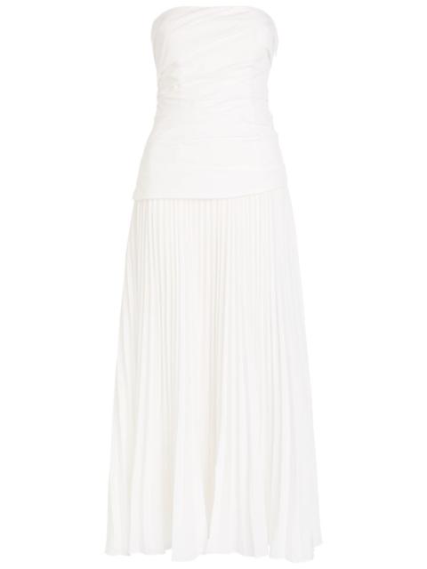SIMKHAI Simkhai Arie Draped Poplin Midi Dress