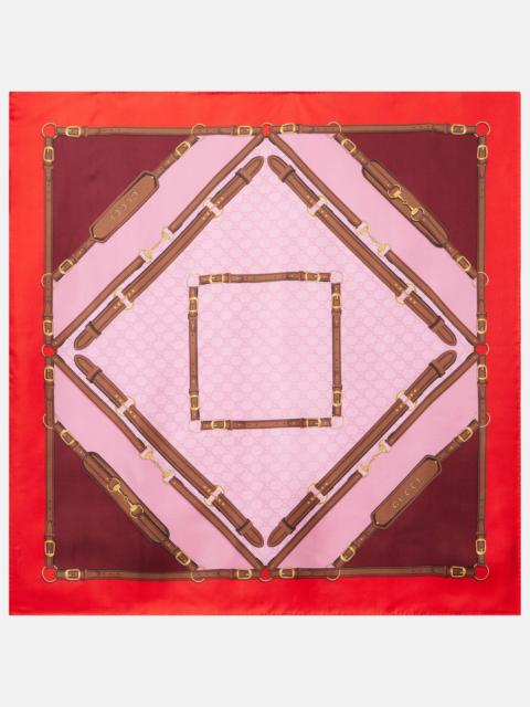 GUCCI Printed silk scarf
