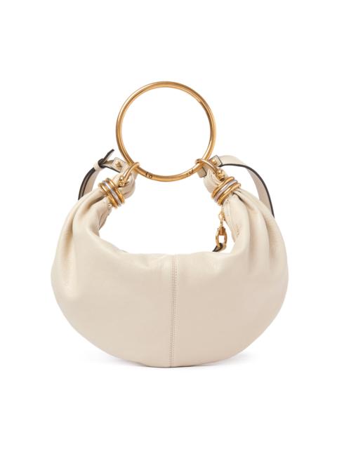 Chloé Bracelet Handle Leather Shoulder Bag white