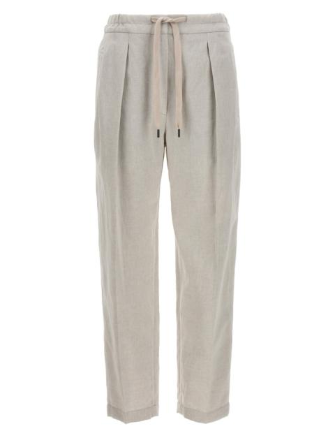 Brunello Cucinelli Women Linen Cotton Trousers