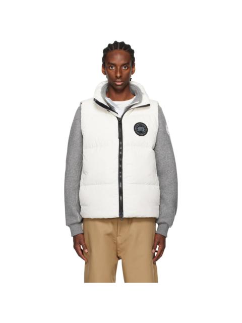 Canada Goose White 'Black Label' Lawrence Puffer Down Vest