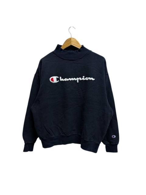Champion Champion Velvet Logo Turtle Neck Baggy Sweatshirt