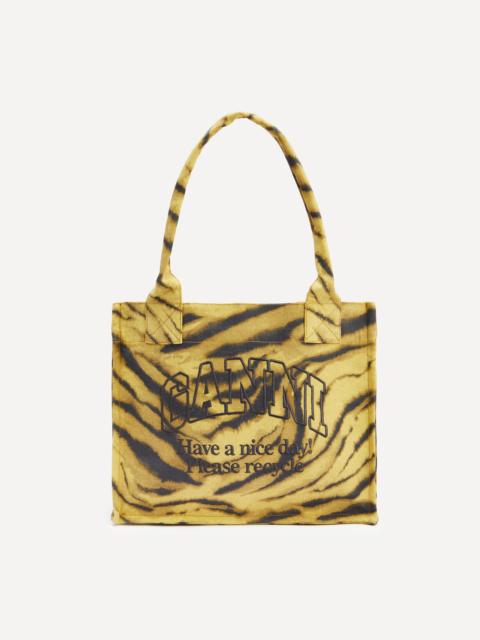 GANNI Zebra Print Large Shopper Tote