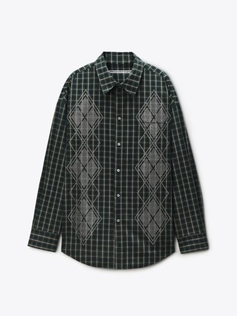 Alexander Wang Argyle Hotfix Shirt Oversized