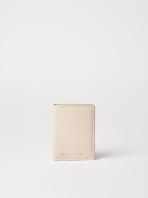 Brunello Cucinelli Grained leather passport holder
