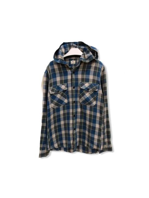 Other Designers Japanese Brand - Japanese Brand Back Number Plaid Tartan Flannel Hoodies