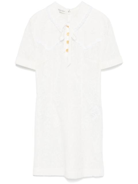 Alessandra Rich bow-detailing lace mini dress