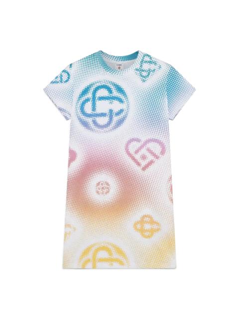 CASABLANCA Halftone Logo T-Shirt Dress